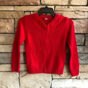 Arizona Jeans Co. red child’s v-neck sweater NWT S